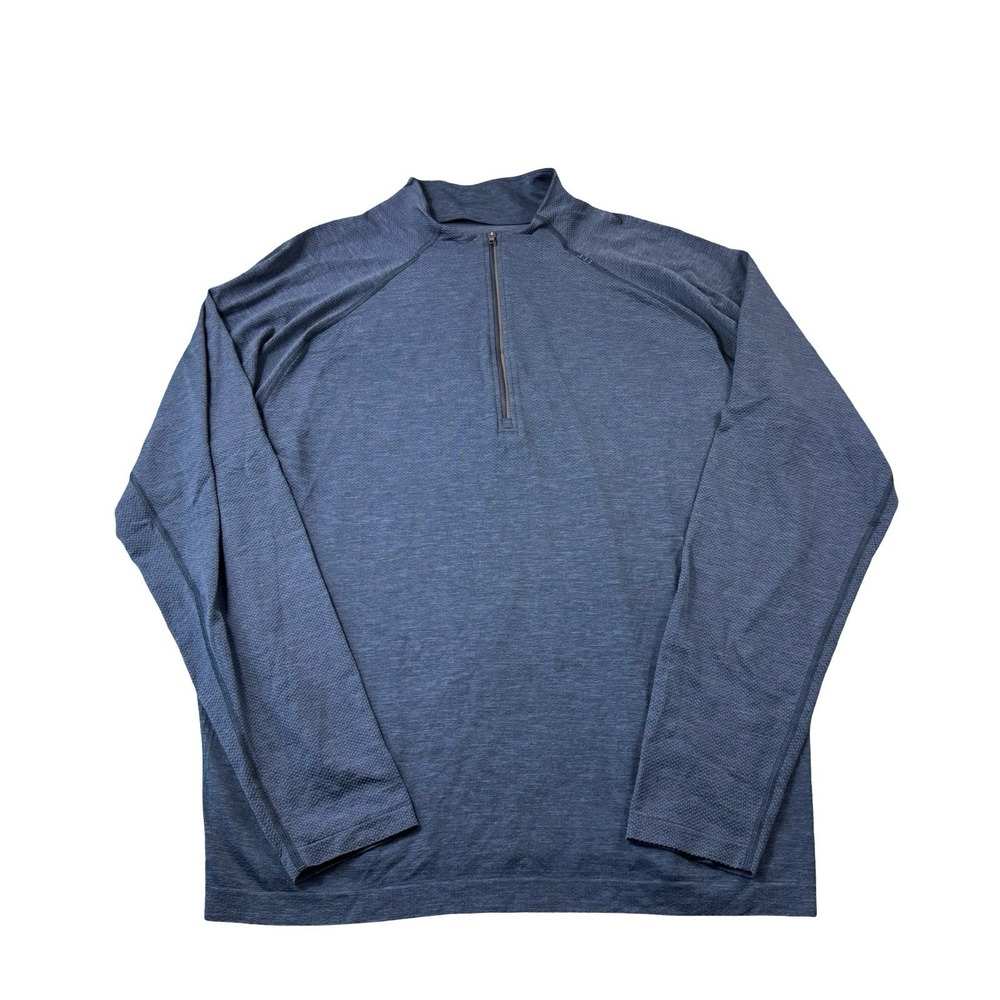 Lululemon Blue Metal Vent Half Zip Performance Mens Pullover Size 2XL